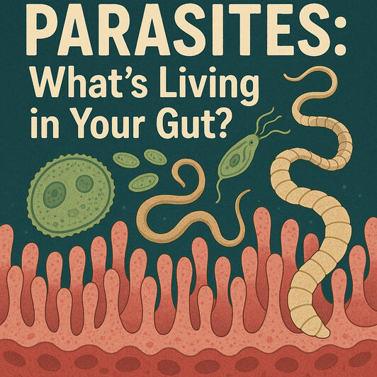 Parasites: What's Living In Your Gut? Digestive issues, fatigue, skin problems? It could be parasites. Learn signs, solutions & take our Vitality Assessment. Register for the webinar